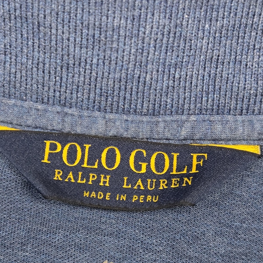 Polo Golf Ralph Lauren Polo Shirt Mens XL Blue Pro Fit Big Pony Casual Peru - Picture 9 of 16